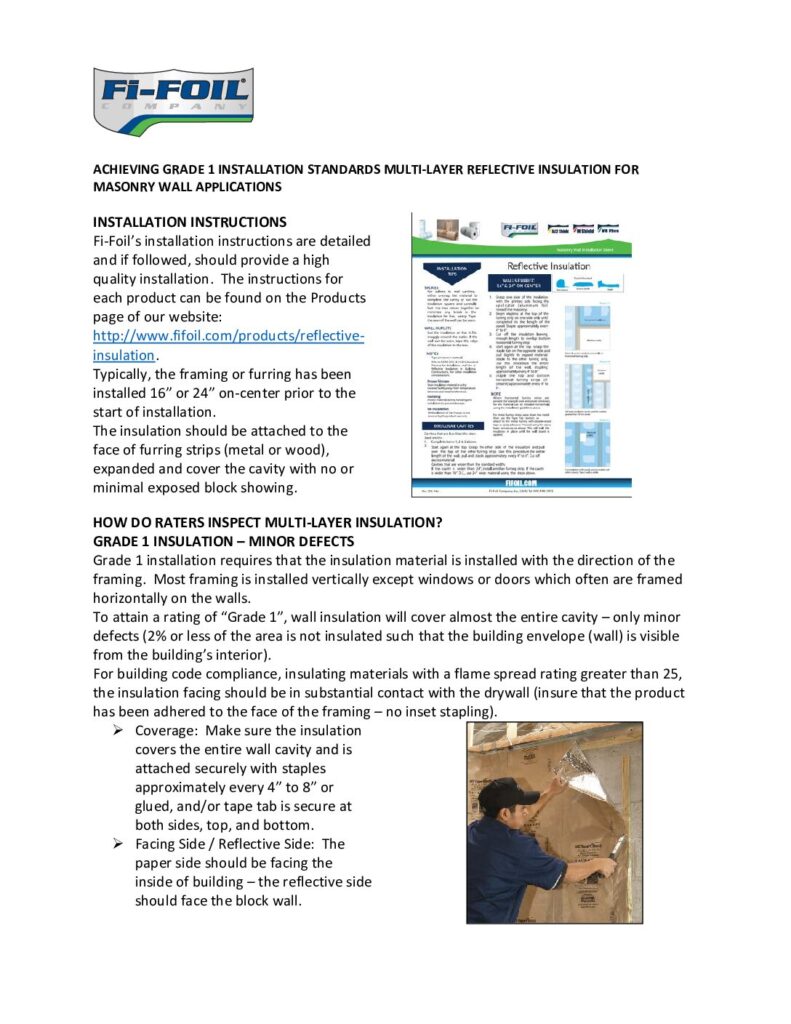 M-Shield® Grade 1 Installation Sheet
