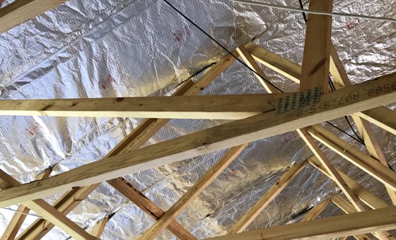 thumbnail image 2 of Entry Level Radiant Barrier – Breathable Attic Foil Insulation, 2000 Sq Ft Roll, Metalized Aluminum Polyester 2 of 5