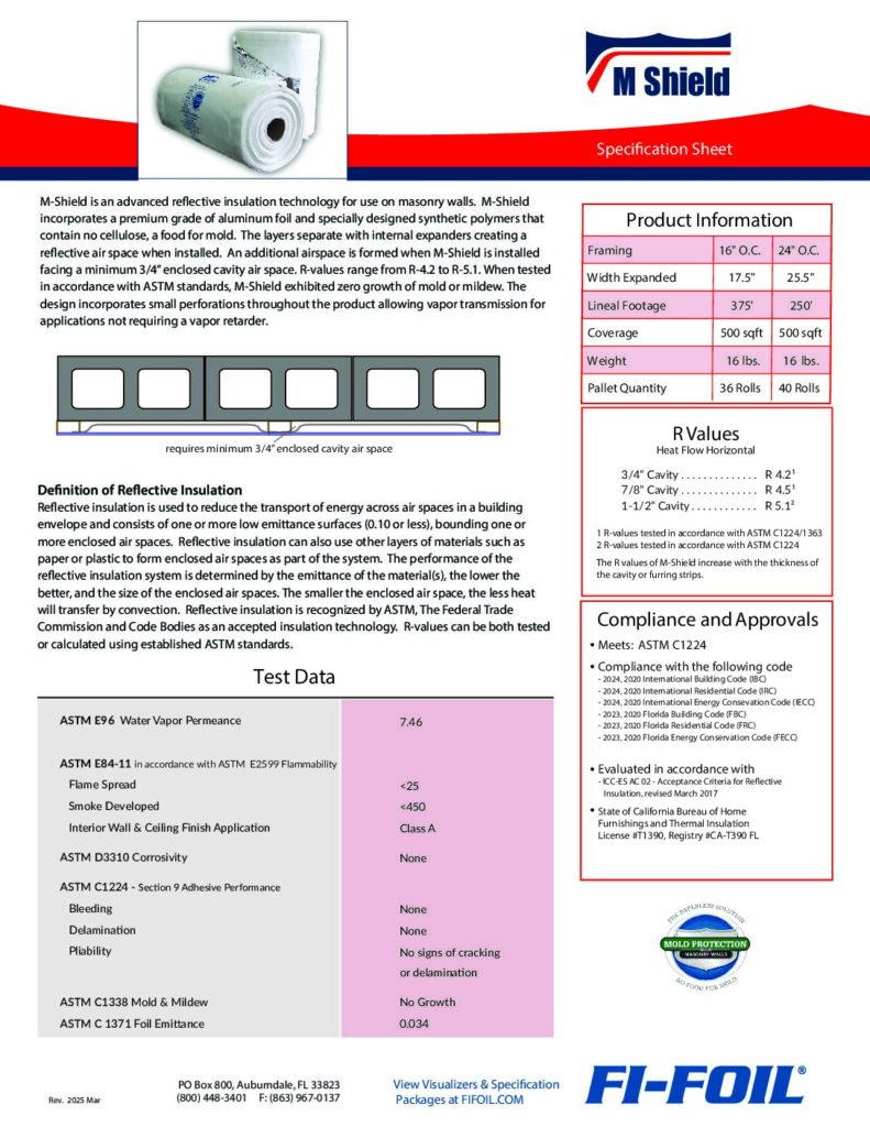 M-Shield® Specification Sheet