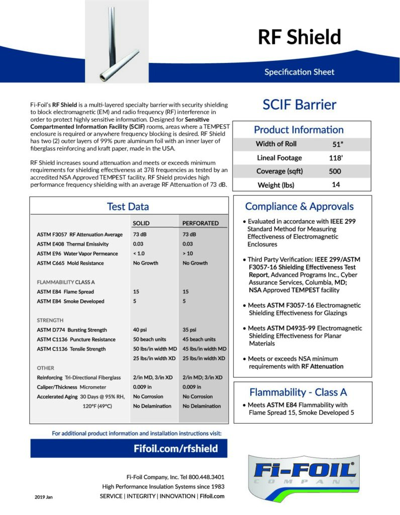 RF Shield™ Specification Sheet