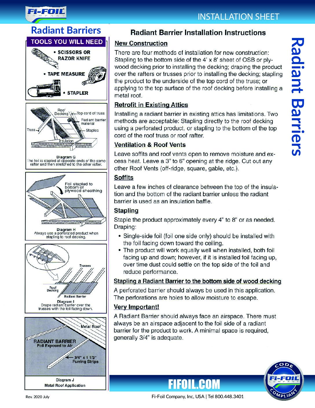Radiant Shield™ Installation Sheet