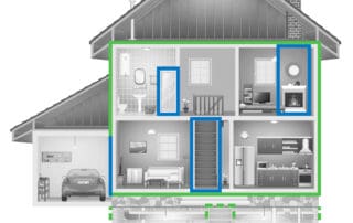a modern-day building envelope so that the reader can see through to all of its contents inside