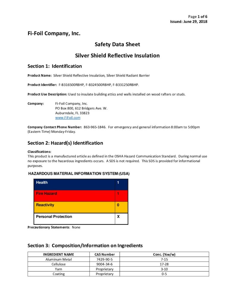 Silver Shield™ Safety Data Sheet