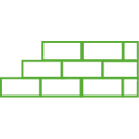 Masonry wall insulation icon