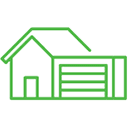 house with garage door icon