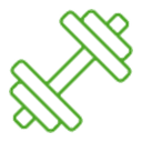 barbell icon symbolizing industrial strength insulation