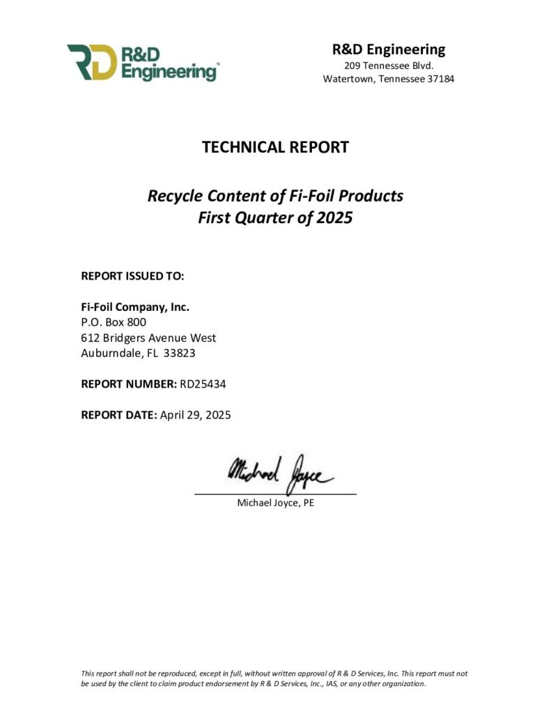 Recycle Verification Report 2024 Q4