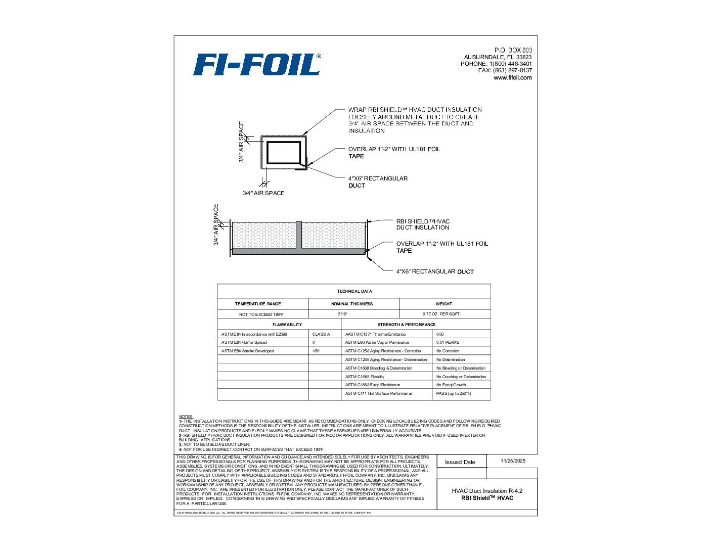 FI-FOIL-HVAC-with-RBI Shield-Duct-Insulation-Wrap-R-4.2-11.25.2025 RBI Shield™ HVAC Duct Insulation Wrap – R-4.2