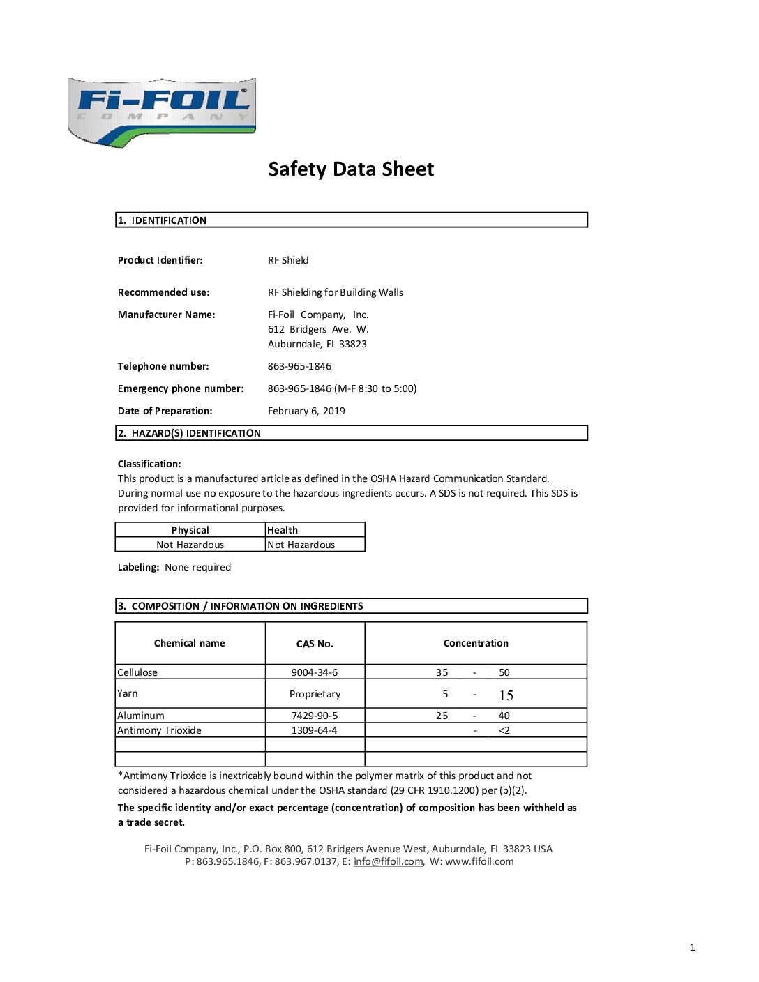 RF-Shield-Safety-Data-Sheet RF Shield™ Safety Data Sheet