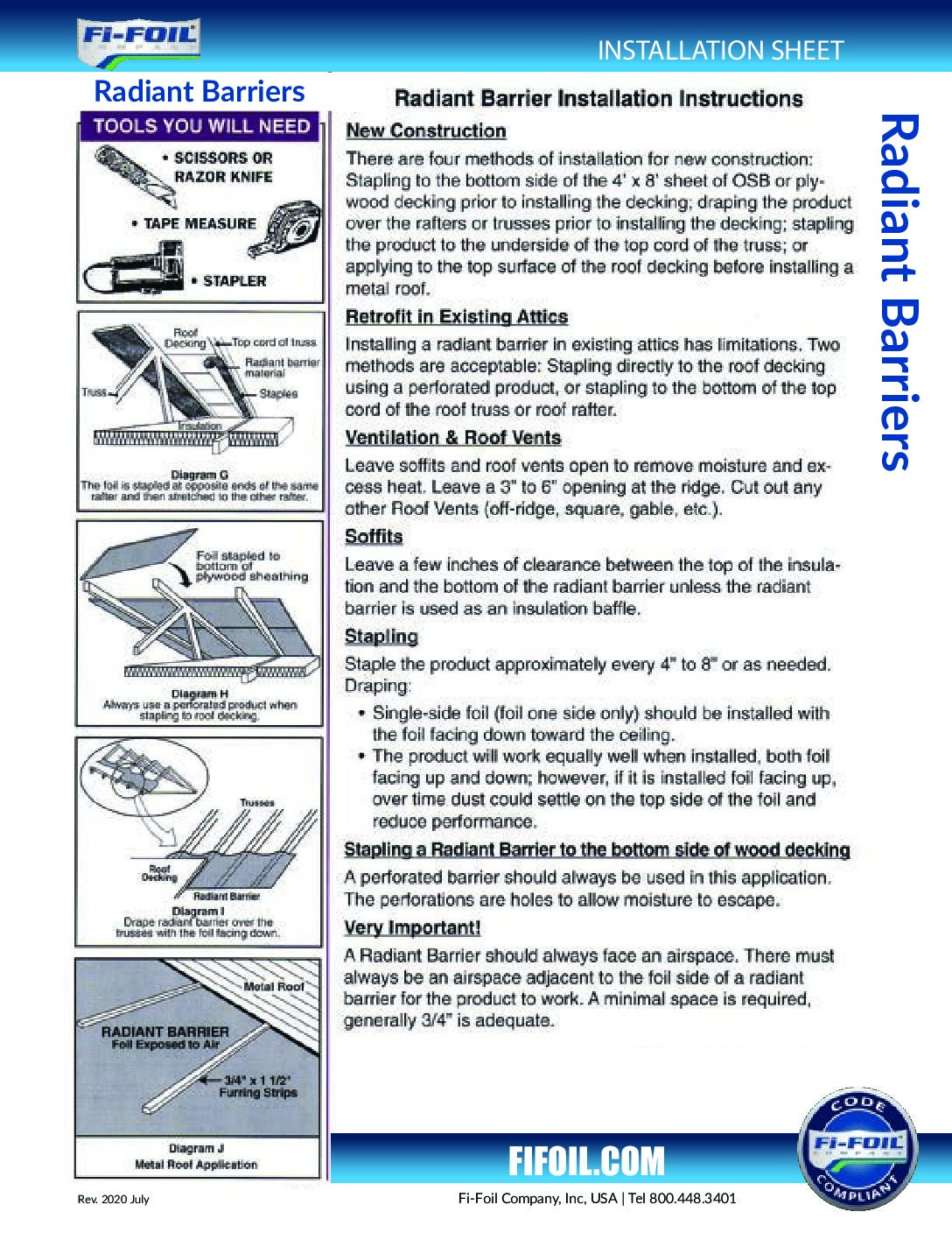 Radiant-Shield-Install-Sheet Radiant Shield™ Installation Sheet